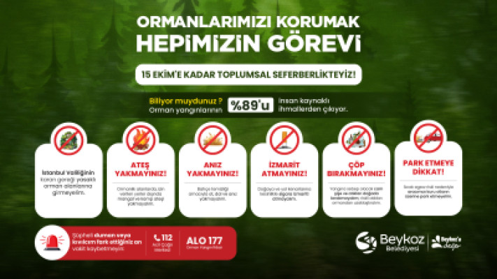 Beykoz’da Orman Yangınlarına Karşı Seferberlik Başlatıldı